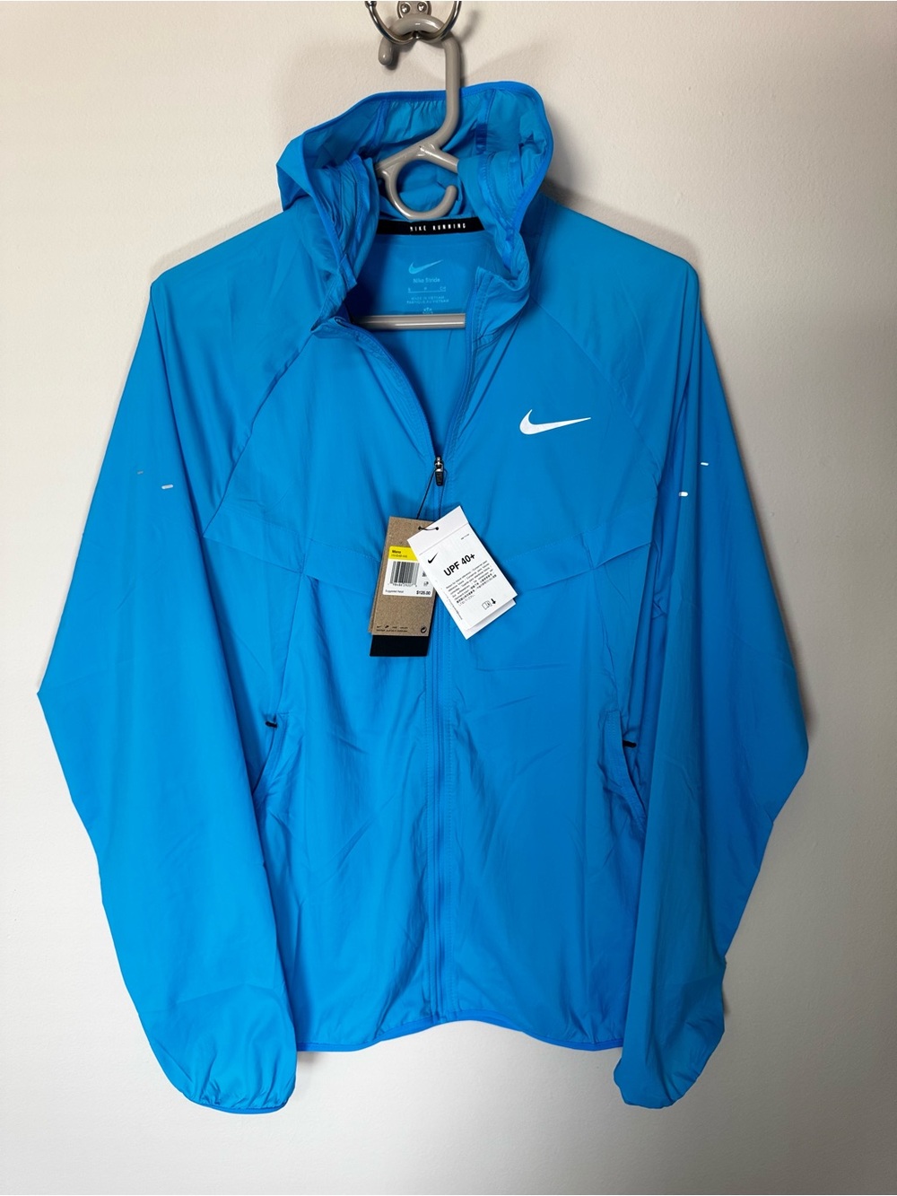 Nike Men’s Bright Blue Hooded Windbreaker Jacket